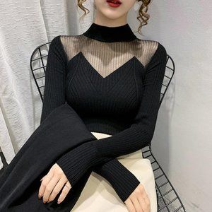 knitted long sleeve top